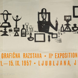 Bourek, Zlatko -  (*1929). - II. mednarodna graficna razstava - IIè Exposition Internationale de gravure - 18. VI.-15. IX. 1957, Ljubljana, Jugoslavija.