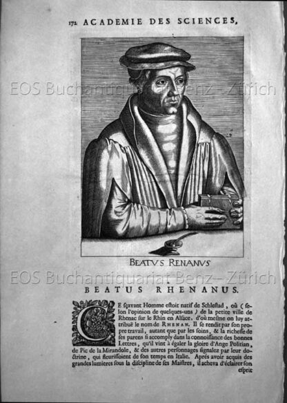 Beatus Rhenanus (1485-1547): - Deutscher Hummanist und Philologe.
