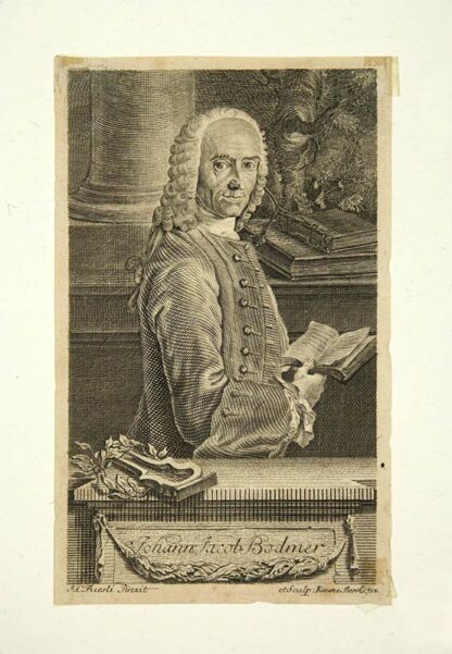Bodmer, Johann Jacob  (1698-1783): - Zürcher Theologe u. Schriftsteller.