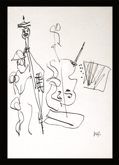 Fischer, Hans (1909 - 1958) genannt fis: - Cellist mit Kontrabassist.