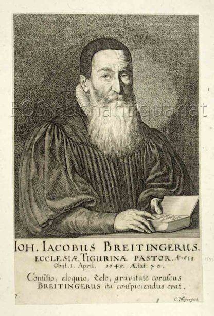 Breitinger, Johann Jakob  (1701-1776): - Schweiz. Philosoph und Aufklärer.
