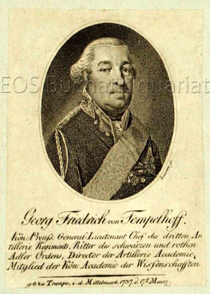 Tempelhoff, Georg Friedrich (1737-1807): - Deutscher Mathematiker, Militärwissenschaftler und Musikschriftsteller.
