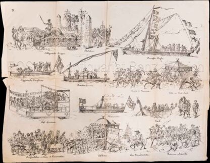 - Illustration zur Geschichte des Sechseläutens. Festzug der Vereinigten Zünfte Zürichs am 4. April 1870.
