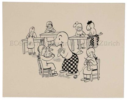 Lips, Robert (1912-1975): - (Globi in der Schule)