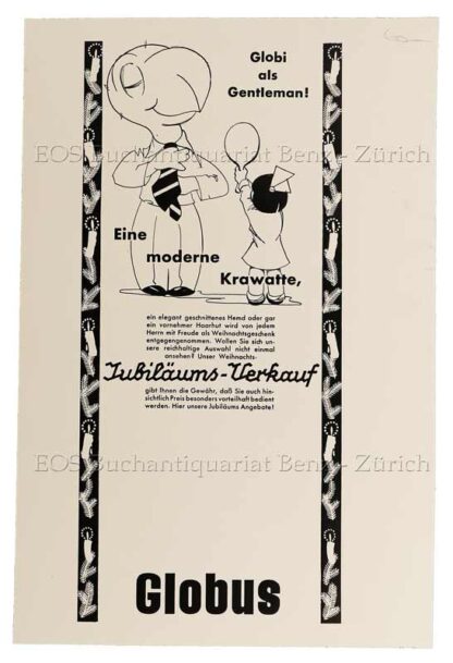 Lips, Robert (1912-1975): - Globi als Gentleman! Eine moderne Krawatte.