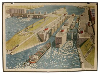 Schaad, Werner (1905 - 1979): - Fluss-Schleuse - L'écluse - Chiusa fluviale - A lock.