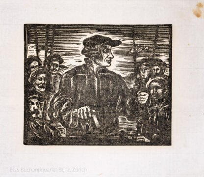Bosshart, Ernst (1879–1951): Portrait von Ulrich Zwingli (Brustbild im Profil). – Bild 2