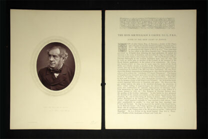 Grove, William R(obert) (1811-1896): - Englischer Jurist und Naturwissenschaftler.