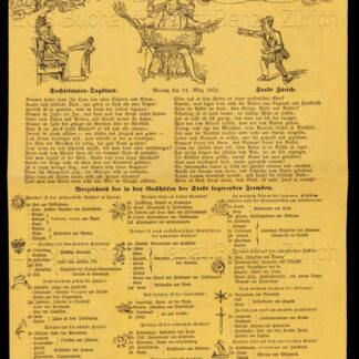 - Sechseläuten-Tagblatt. Stadt Zürich. Montag den 24. März 1851.