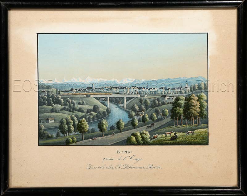 Dikenman, Johann Rudolf (1832-1888): - Berne prise de l'Enge.