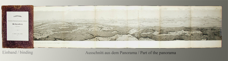 Ringger, Rudolf: - Panorama vom Fürstlich Fürstenbergischen Schlosse Heiligenberg in Schwaben.