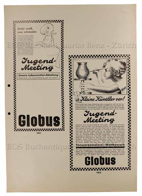 Lips, Robert (1912-1975): - Globi weiss, was schmeckt: - Kleine Künstler vor! - Jugend Meeting.