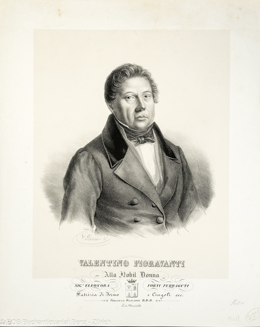 Fioravanti, Valentino (1770-1837): Ital. Komponist. - Vincenzo Roscioni.