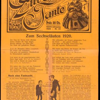 - Zürcher Tante. Zum Sechseläuten 1920.