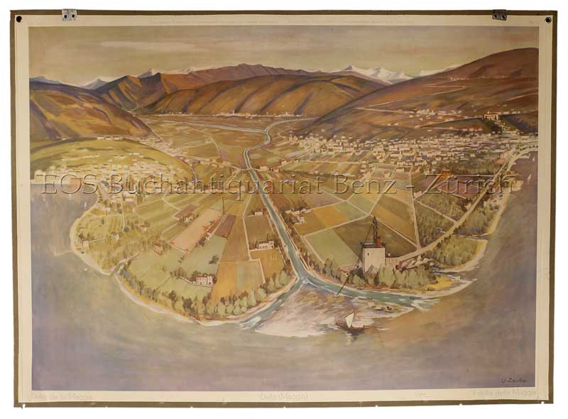 Zaccheo, Ugo (1882-1972): - Delta de la Maggia - Delta (Maggia) - Il delta della maggia.