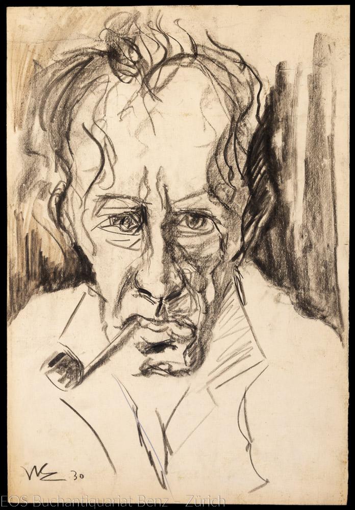 Eckertz, Waldemar (1878–1947): - Mann mit Pfeife.