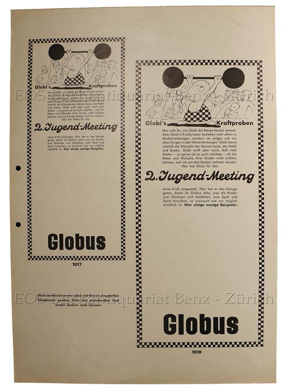 Lips, Robert (1912-1975): - Globi's Kraftproben - 2. Jugend-Meeting.