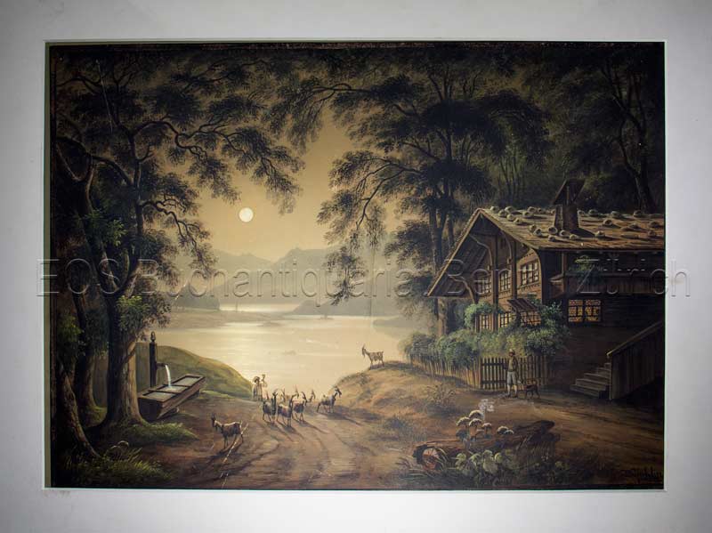 Küchlin, Jakob (1820–1885): - Thunersee Richtung Interlaken, Ringgenberg u. Brienzersee