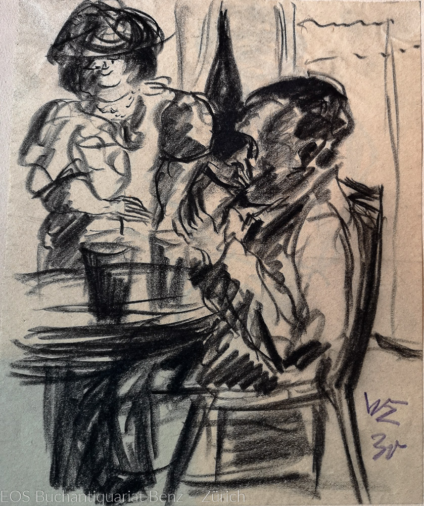 Eckertz, Waldemar (1878–1947); (1878–1947): - Mann sitzend, Frau stehend.