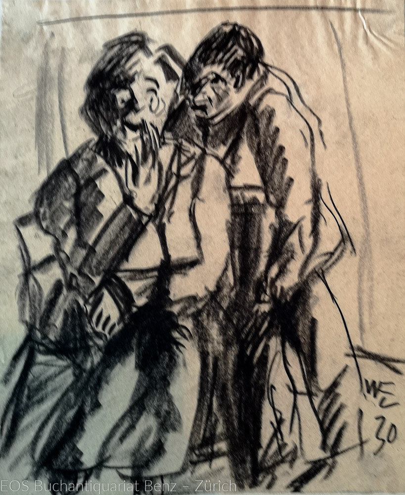 Eckertz, Waldemar (1878–1947): - Frau sitzend, Mann stehend.