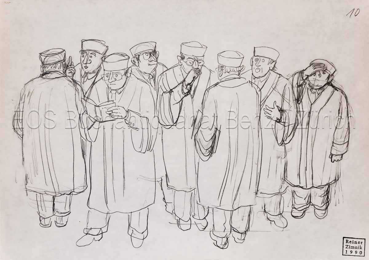 Zimnik, Reiner (*1930): - 3 Bleistiftzeichnungen.