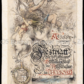 Spörri, K.: - Festblatt zur 10jährigen Stiftungsfeier der Pfahlbauer in Turicum.