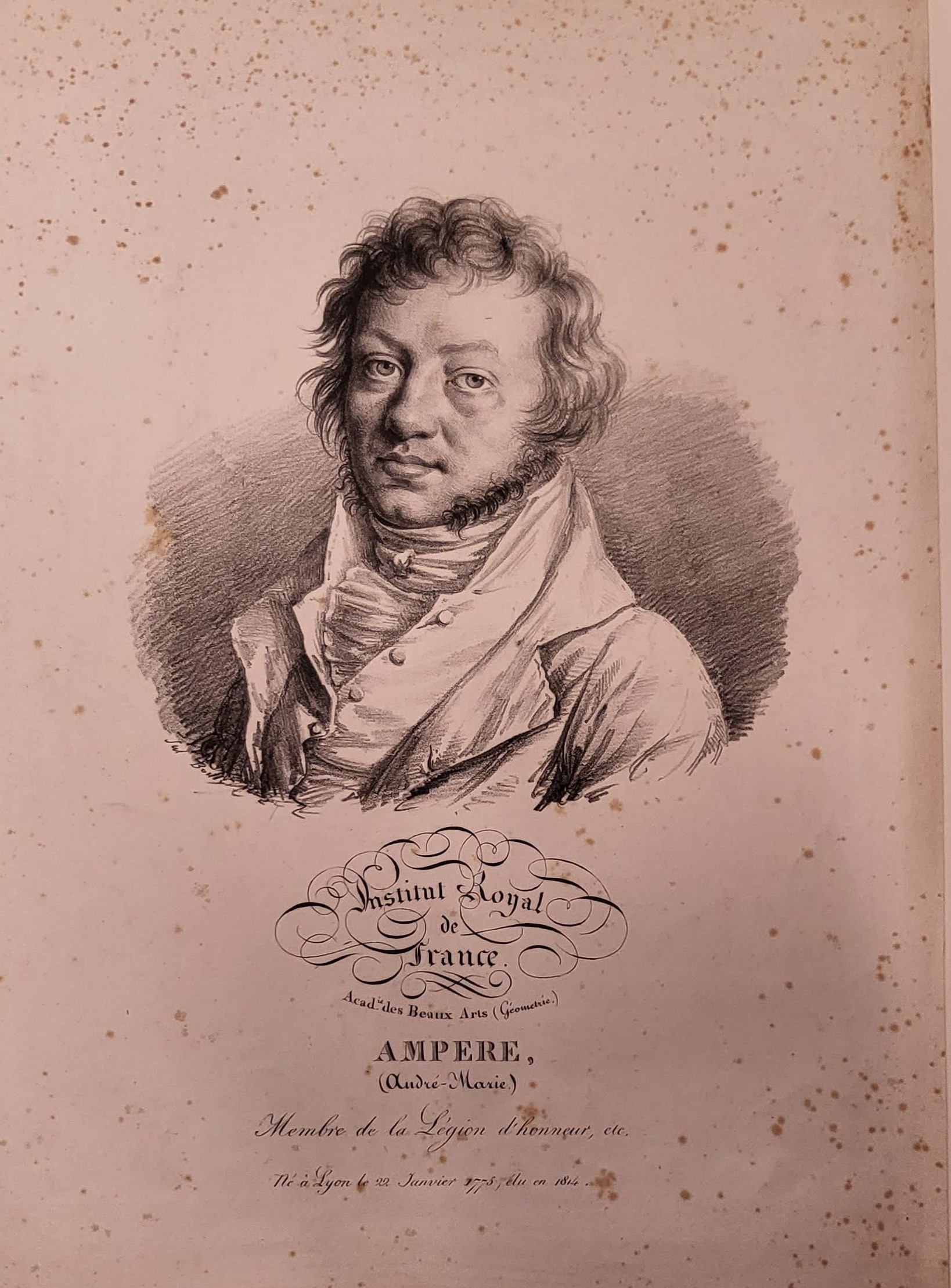 Ampere, André-Marie (1775-1814). - Institut Royal de France. Acad. des Beaux Arts (Geometrie).