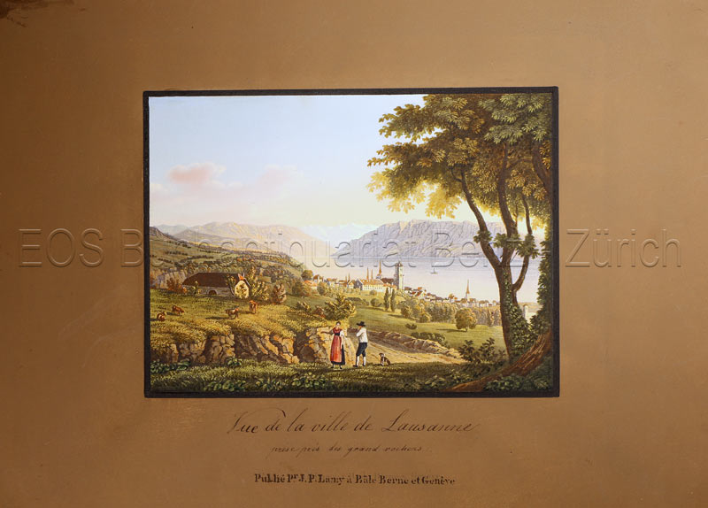 - Vue de la ville de Lausanne, prise près des grand rochers.