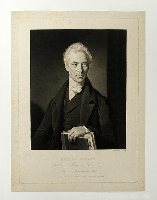 Taylor, Edward (1784-1863): - Musikschriftsteller, Dozent und Wissenschaftler.