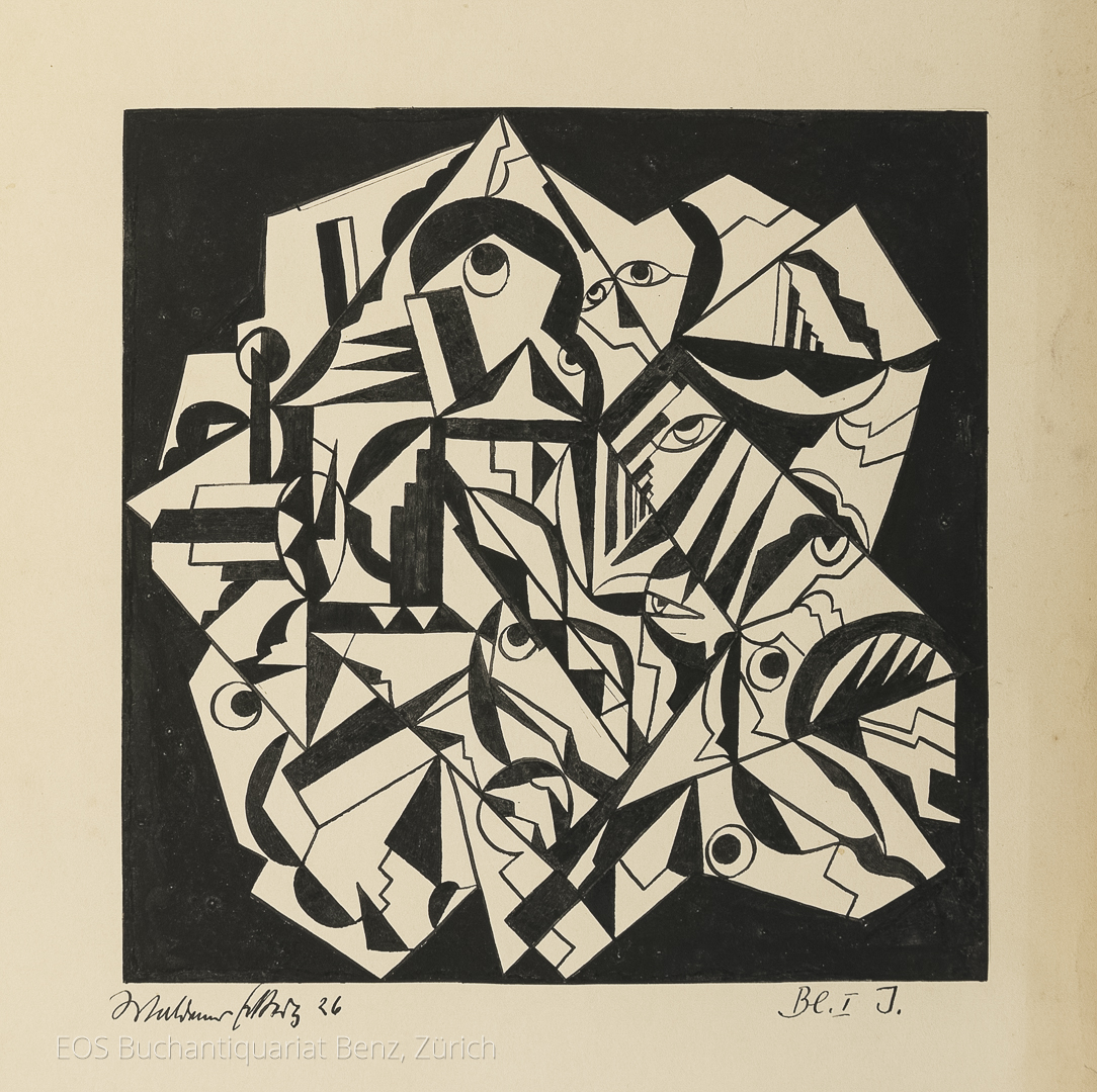 Eckertz, Waldemar (1878–1947): - (Köpfe und Augen in Quadrat).