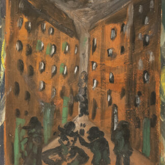 Eckertz, Waldemar (1878–1947): - Häuser und Menschen auf der Strasse.