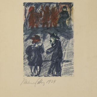 Eckertz, Waldemar (1878–1947): - Mann und Frau im Vordergrund – Menschen im Hintergrund.