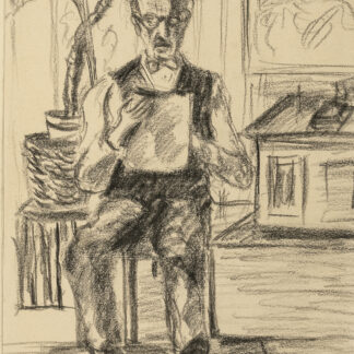 Eckertz, Waldemar (1878–1947): - W. Eckertz lesend in einem Zimmer, Taunusstr. 14.