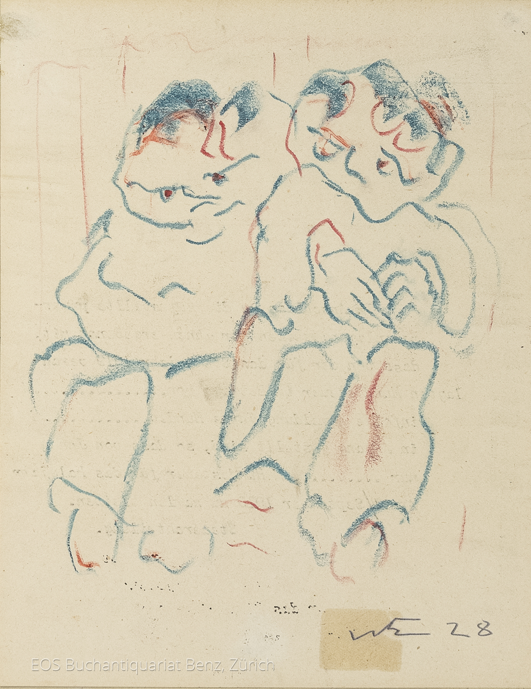 Eckertz, Waldemar (1878–1947): - 2 Kinder sitzend.