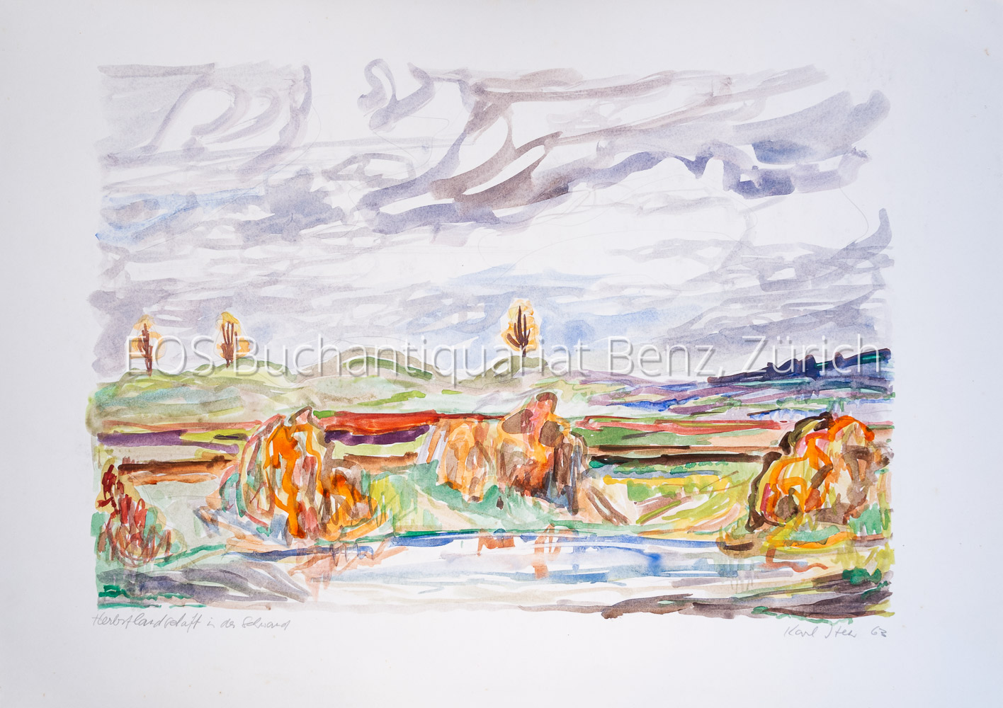 Iten, Karl (1922–1994): - Herbstllandschaft in der Schwand.