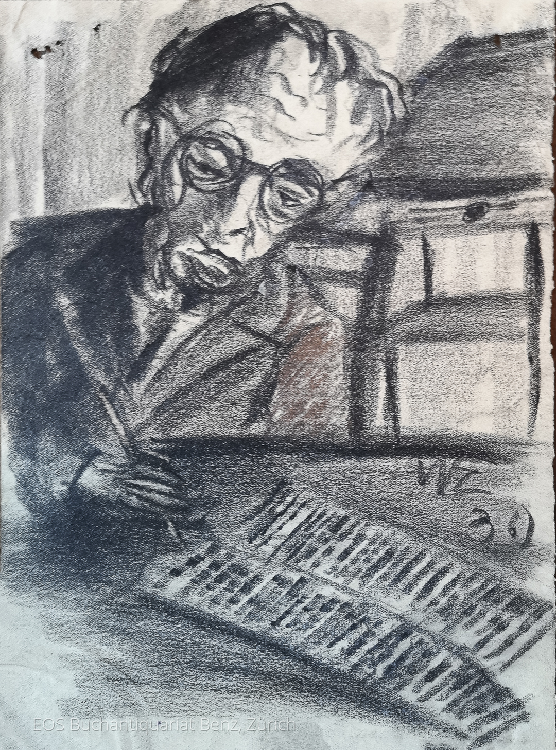 Eckertz, Waldemar (1878–1947): - Mann beim Malen.