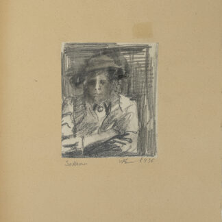 Eckertz, Waldemar (1878–1947): - Lotte Eckertz, sitzend mit Hut.