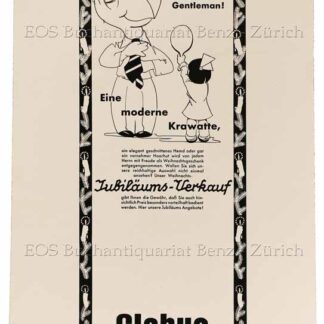 Lips, Robert (1912-1975): - Globi als Gentleman! Eine moderne Krawatte.