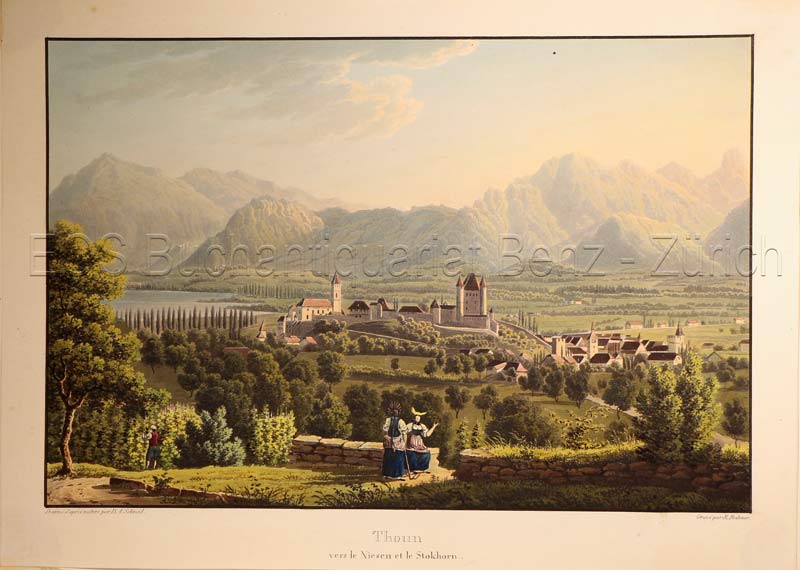 Schmid, David Alois (1791-1861): - Thoun vers Niesen et le Stockhorn.