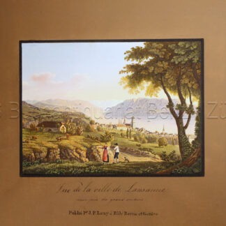 - Vue de la ville de Lausanne, prise près des grand rochers.