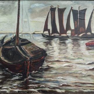 Eckertz, Waldemar (1878–1947): - Gruppe von Segelschiffen.