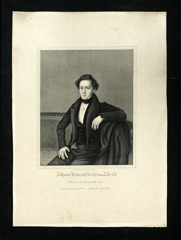 Locher, Johann Heinrich (1808-1852): - Pfarrer zu Regensberg.