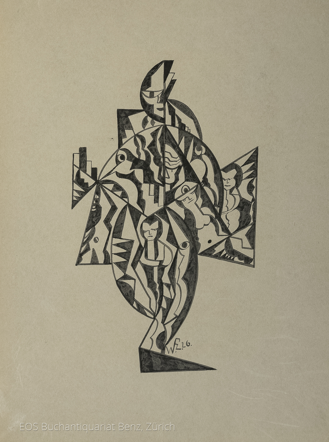 Eckertz, Waldemar (1878–1947): - (Menschenköpfe und Augen).