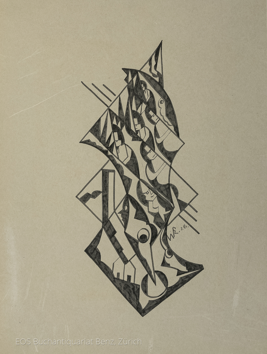 Eckertz, Waldemar (1878–1947): - (Menschenköpfe und Augen).