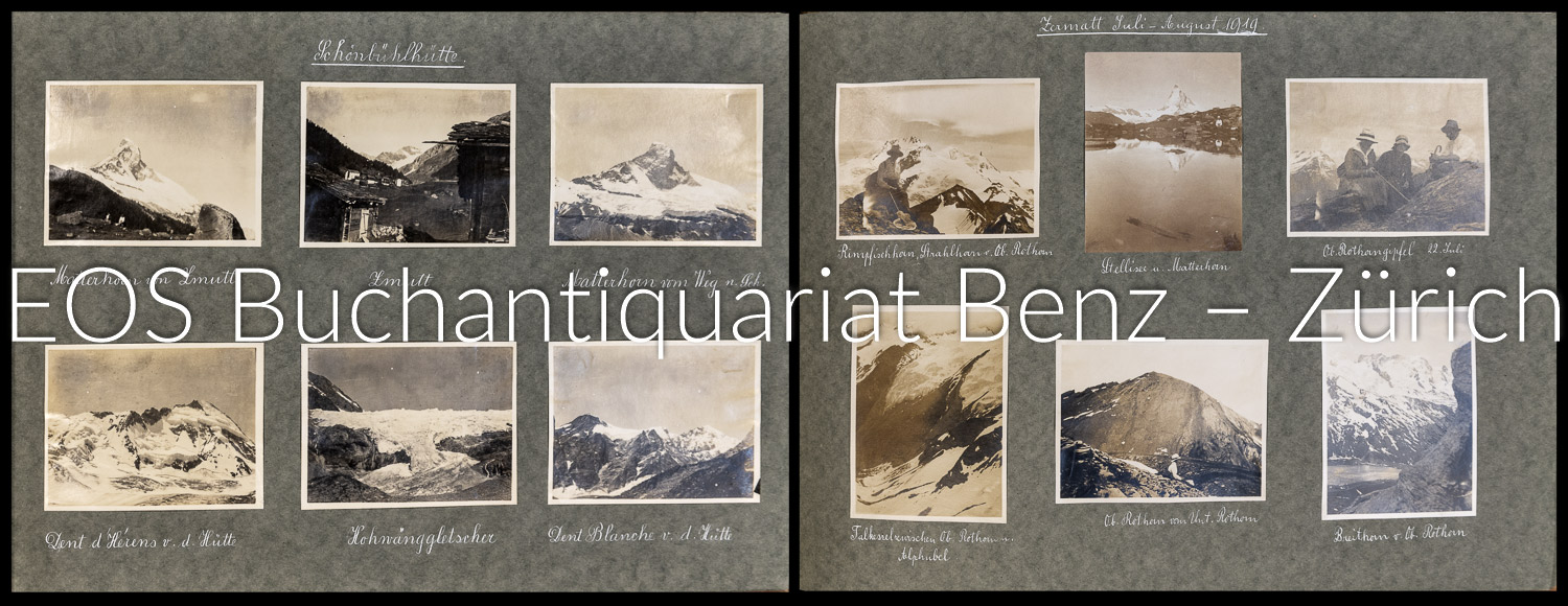 Privates Photoalbum mit Ansichten von Schweizer Gebirgen. – Bild 2