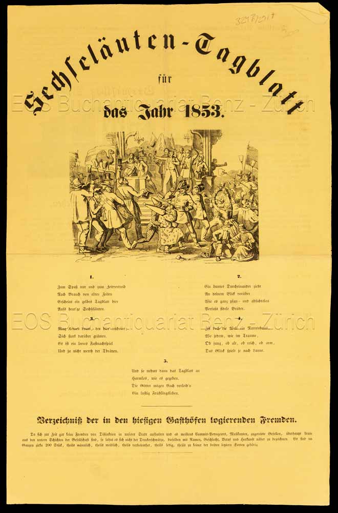 - Sechseläuten-Tagblatt für das Jahr 1853.