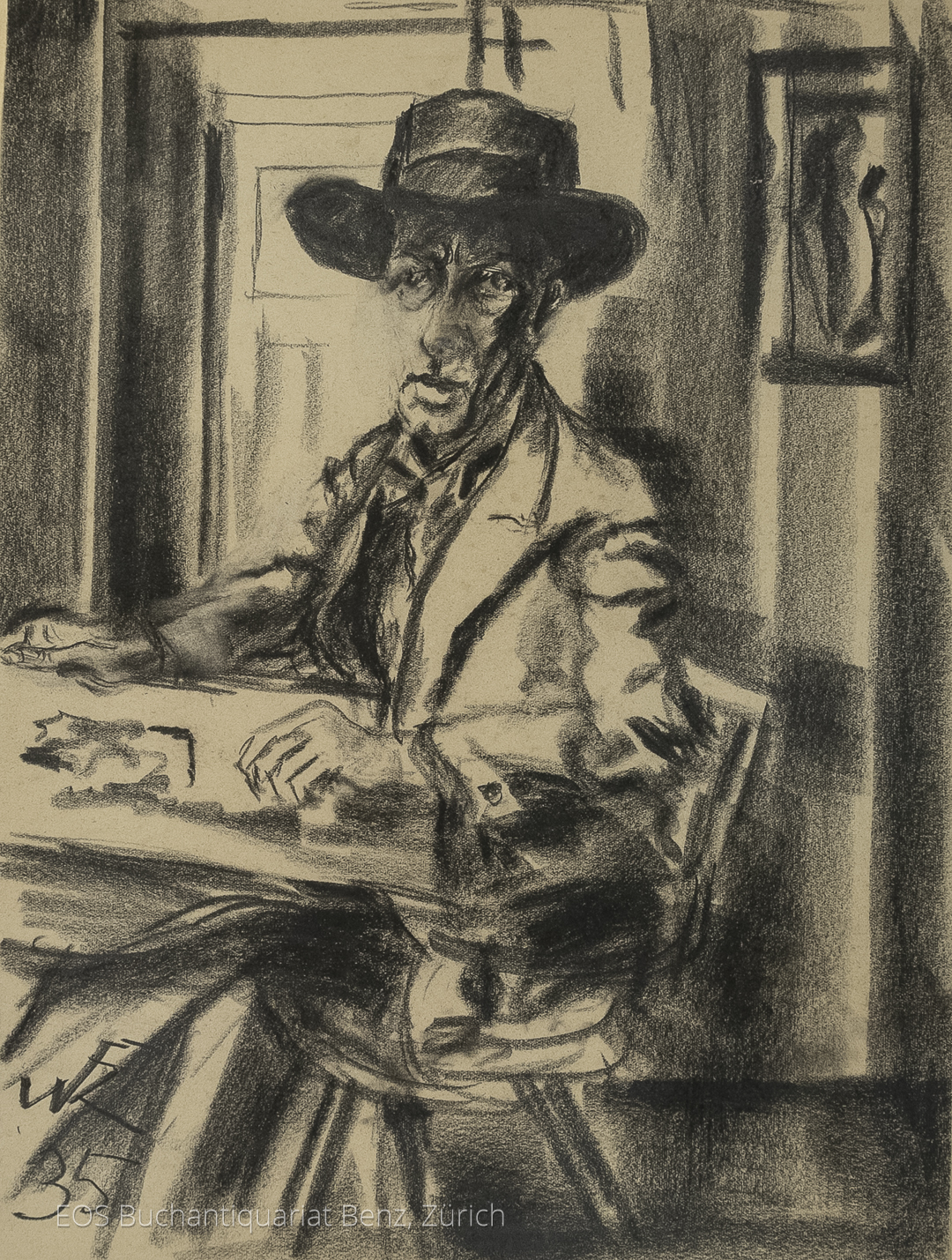 Eckertz, Waldemar (1878–1947): - Selbstbildnis von W. Eckertz.