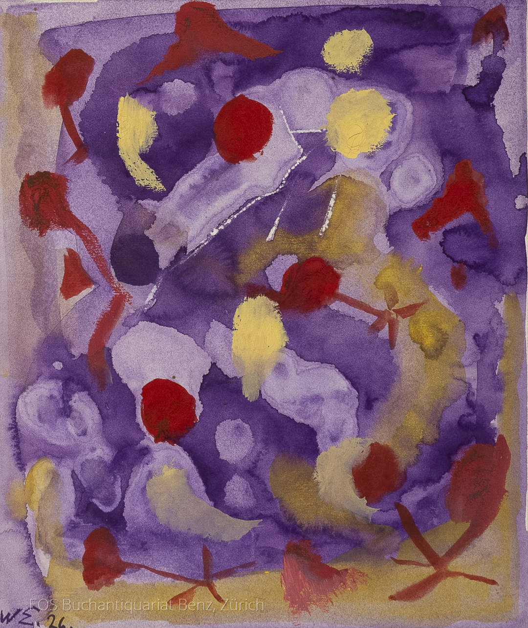 Eckertz, Waldemar (1878–1947): - (Kompositon in Blauton).