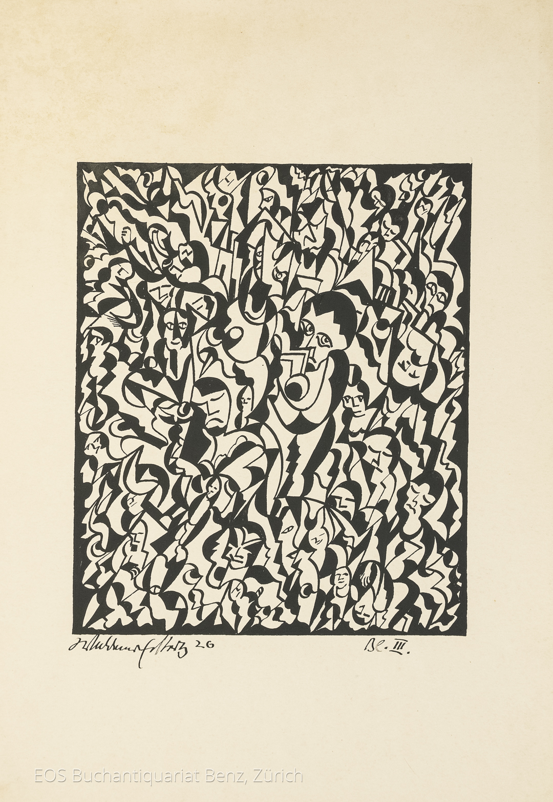Eckertz, Waldemar (1878–1947): - (Labyrinth von Köpfen und Augen).
