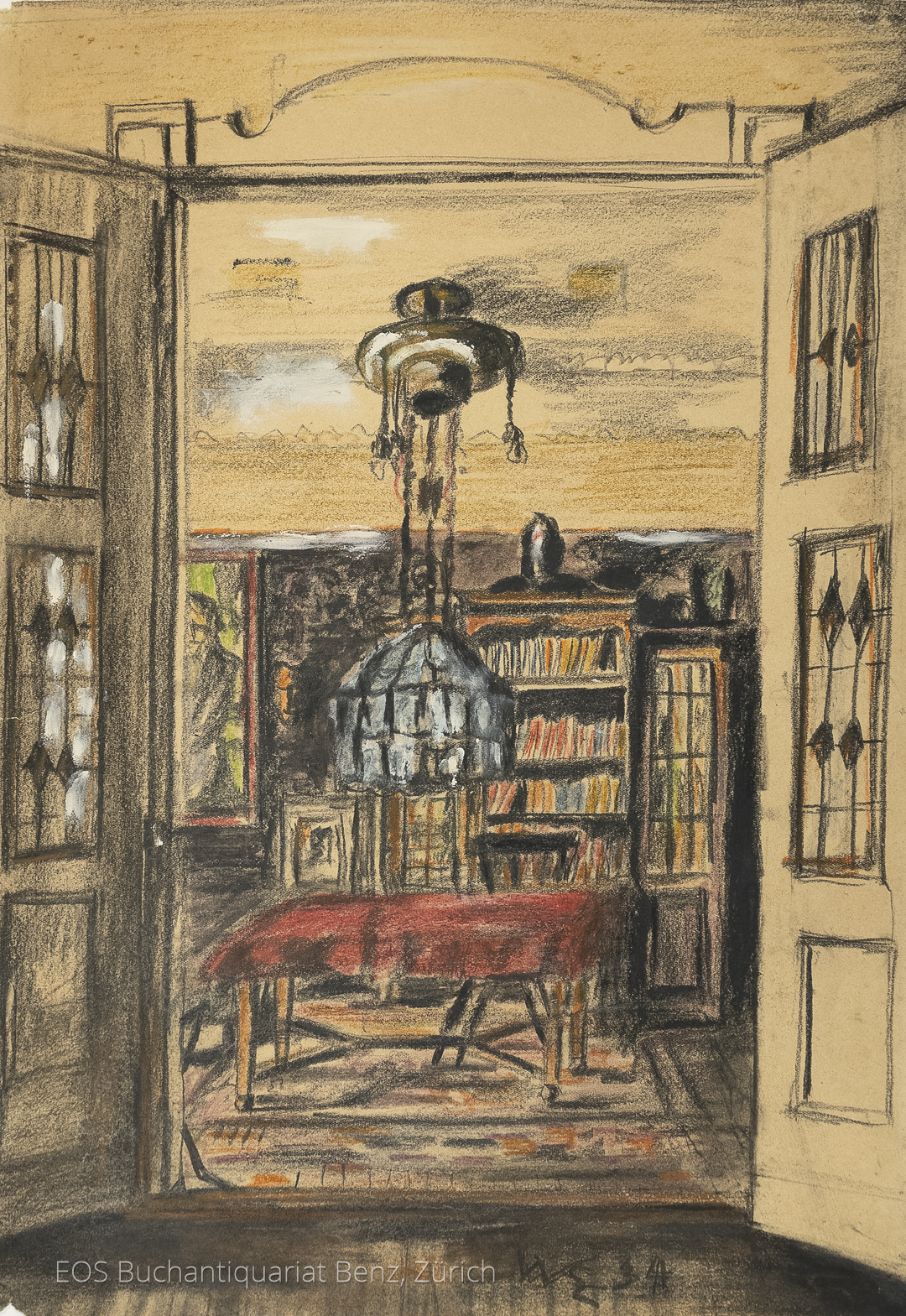Eckertz, Waldemar (1878–1947): - Zimmer in der Taunusstr. 14, Berlin 42.